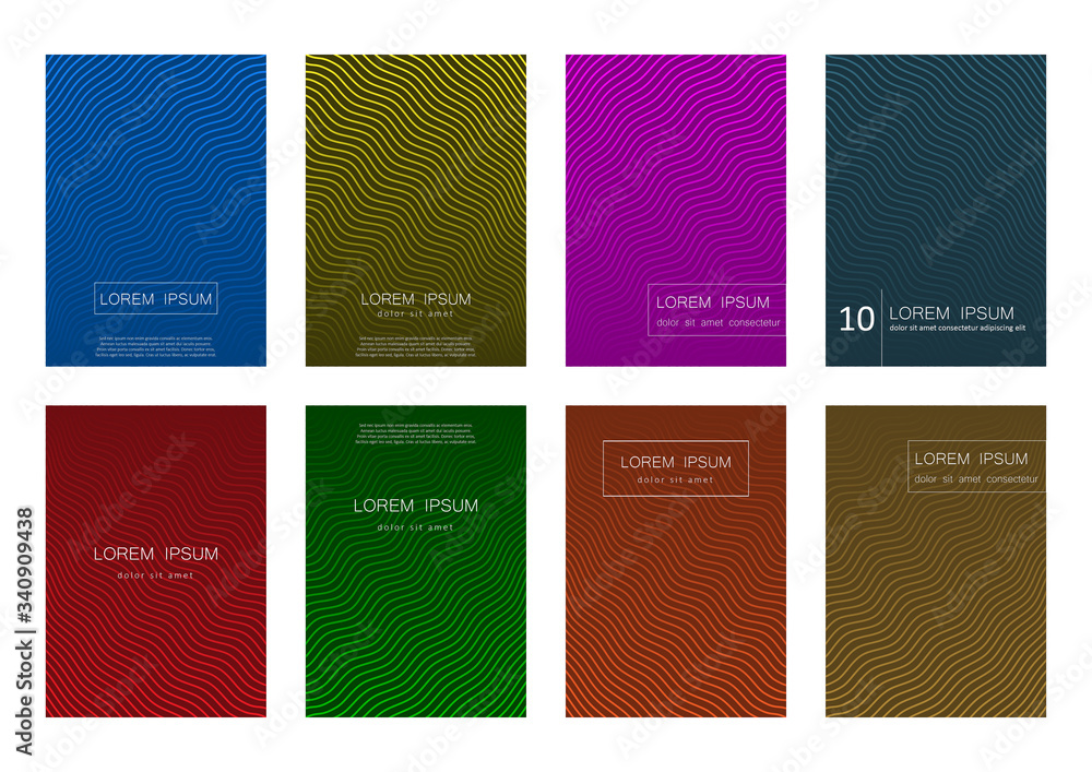 Aufkleber set of abstract background vector design templates