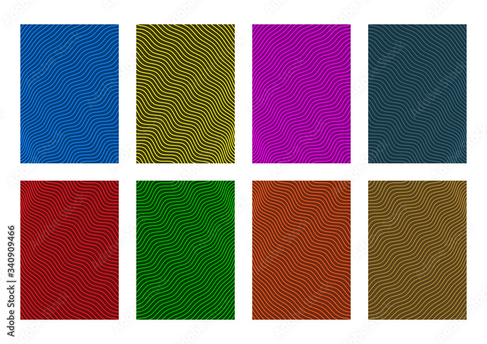 Aufkleber set of abstract background vector design templates