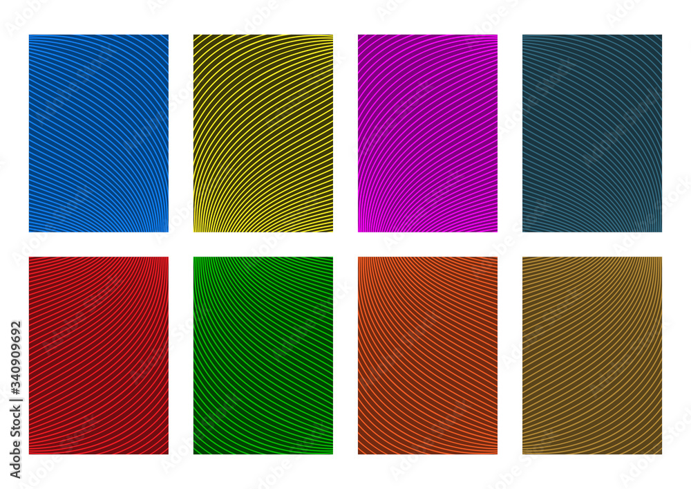 Aufkleber set of abstract background vector design templates