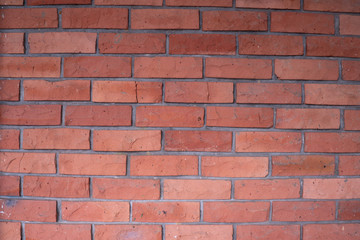 red brick wall background at home