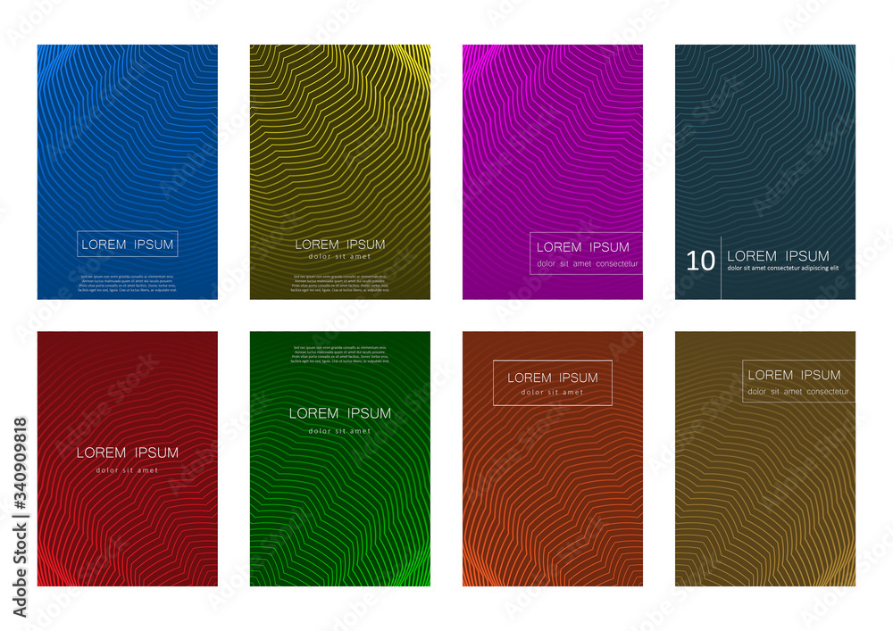 Aufkleber set of abstract background vector design templates