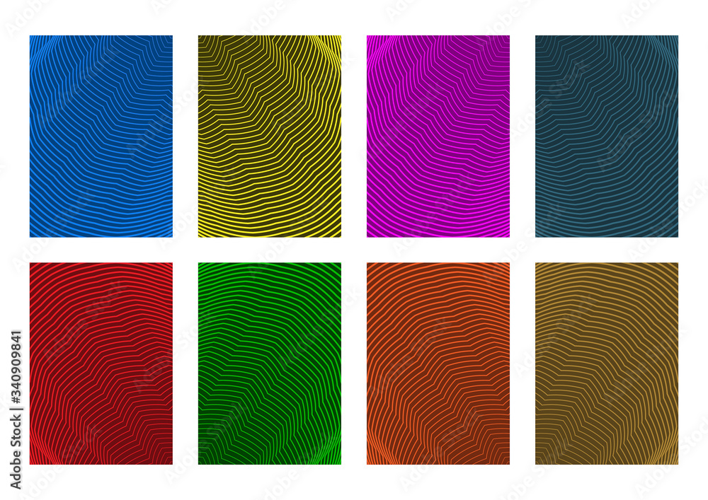 Aufkleber set of abstract background vector design templates