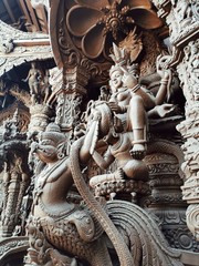 Fototapeta premium Architectural Ancient Wood Of​ Thailand​