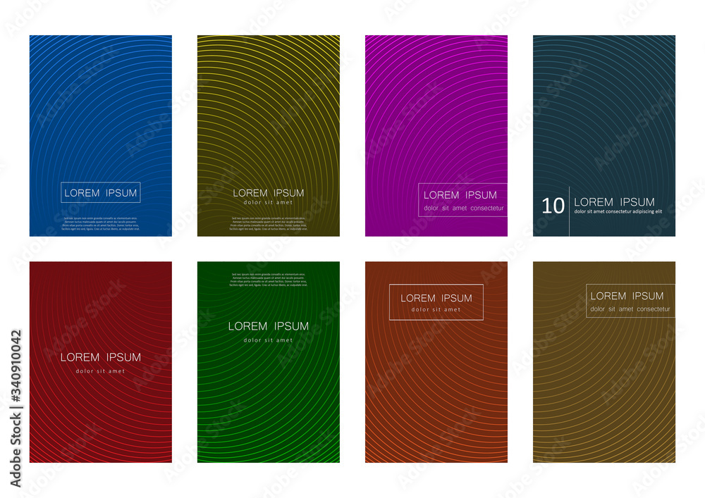 Poster set of abstract background vector design templates
