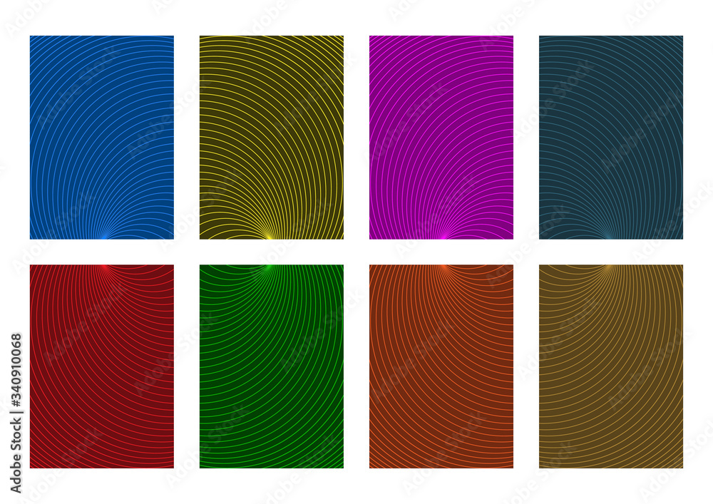 Aufkleber set of abstract background vector design templates