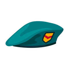 Military beret vector icon.Cartoon vector icon isolated on white background military beret.