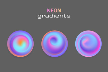 Obraz premium Abstract sphere neon colors gradients isolated