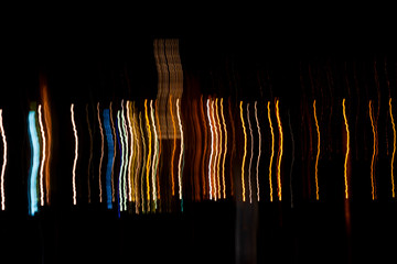 Vertical abstract light streaks