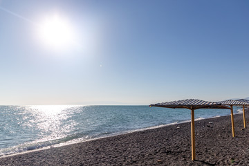 Alakol lake. It is a healing lake in Kazakhstan. Akshi and Kotkuma resorts, Almaty region, Kazakhstan Republic.