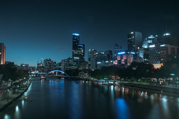 Fototapeta na wymiar Melbourne CBD at night