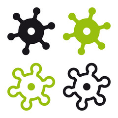 minimal useful coronavirus flat icon