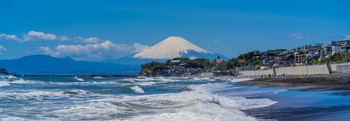 富士山と湘南の海 鎌倉 七里ガ浜 ~ Japan's most iconic landscapes ~