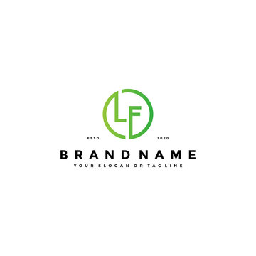 letter LF logo design vector