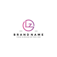 letter LZ logo design vector - obrazy, fototapety, plakaty