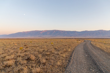 Beautiful mountains near Alakol lake. Alakol lake is a healing lake in Kazakhstan near the border with China. Akshi and Kotkuma resorts, Almaty region, Kazakhstan Republic.