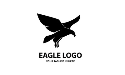 silhouette A simple eagle, suitable for business symbols or logos	