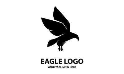 silhouette A simple eagle, suitable for business symbols or logos	