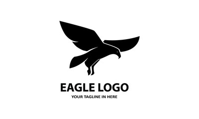 silhouette A simple eagle, suitable for business symbols or logos	