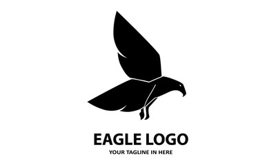 silhouette A simple eagle, suitable for business symbols or logos	