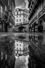 Fototapeta premium Rua cor de rosa , Lisbon