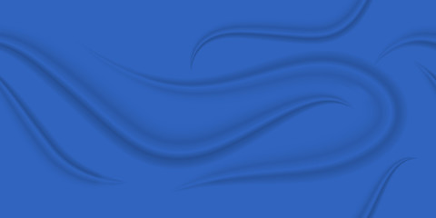 Background. Pleats on the fabric. Blue color. Seamless.
