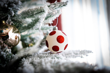 Christmas tree decoration in different colors