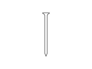 Metal, nail icon. Vector illustration, flat design.
