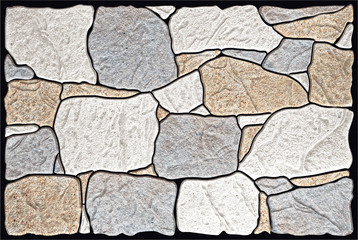 Stone blocks in wall decor background, seamless stone wall texture