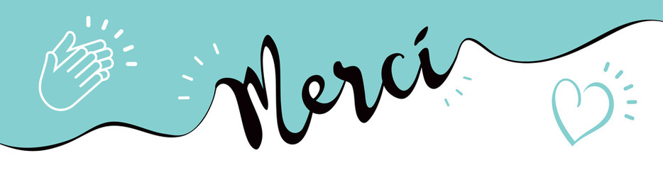 BANNIÈRE MERCI AVEC APPLAUDISSEMENT
