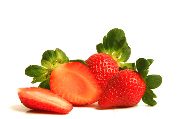 Strawberries in White background