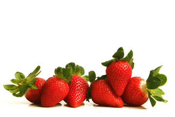 Strawberries in White background