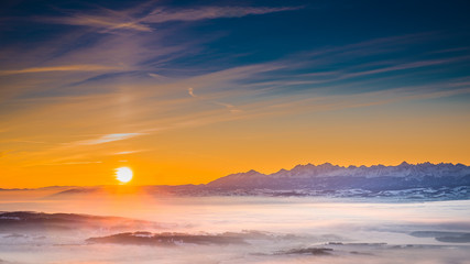 Obraz na płótnie Canvas Babia Góra. Sunrise. Tatry