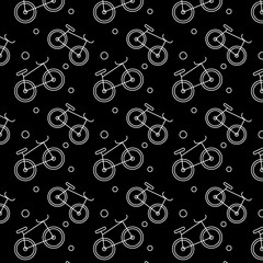 sporty background with repeating bicycle motif