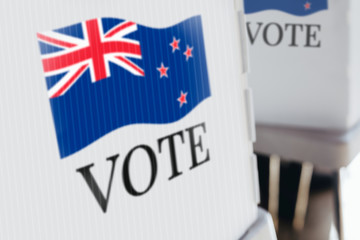 New Zealand vote campaign sign