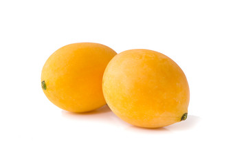 Sweet ripe Marian plum thai fruit an isolated on white background