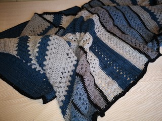 plaid, knitting, needlework, gray, blue, marine 2