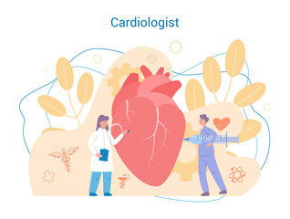 Cardiology concept. Idea of heart care and medical examination.
