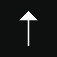 Universal trend geometric arrow isolated on black background