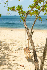Swing on the tropical beach