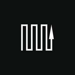 Vector arrow isolated on black background. Perfect suit for web animation add social media greeting cards stickers banners poster concepts and branding