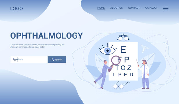 Ophthalmology clinic web banner or landing page.