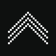 Vector arrow isolated on black background. Perfect suit for web animation add social media greeting cards stickers banners poster concepts and branding