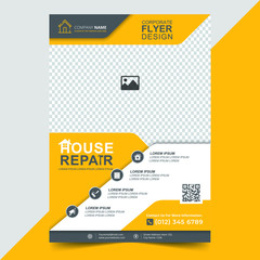 Construction Tools Cover A4 Template Design