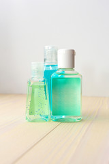 hand antiseptic in bottles protection against bacteria