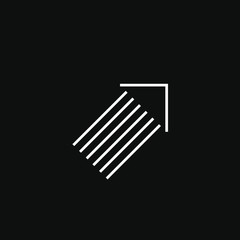 Vector arrow isolated on black background. Perfect suit for web animation add social media greeting cards stickers banners poster concepts and branding