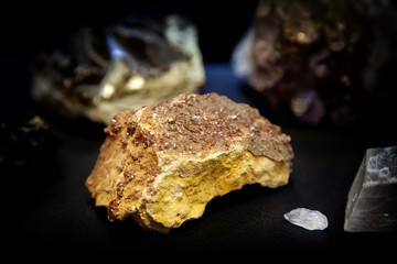 Natural garnet crystals, brownish-brown crystals  unprocessed garnet