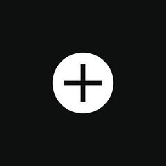 Vector cross isolated on black background