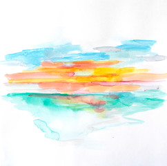 Mood series. Romance. Abstract watercolor background