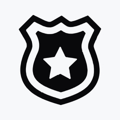 Police Batch single vector icon symbol