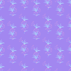 plants and flowers with purple background